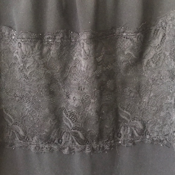 BLACK BLOUSE WITH LACE DETAILING - Picture 5 of 5
